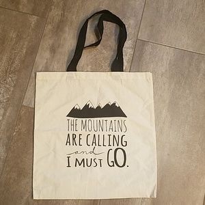 Mountains are Calling Canvas Tote